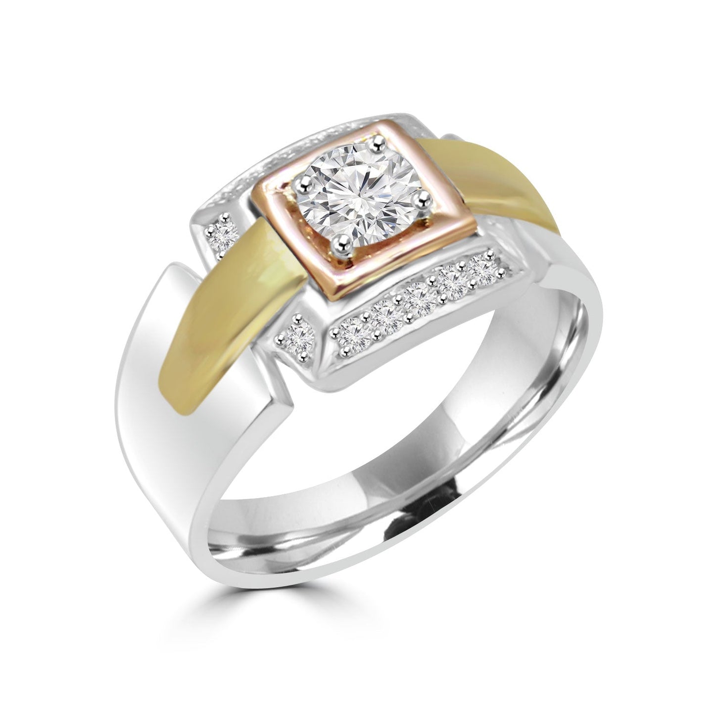 Natural Men's Solitaire Diamond Ring, Size: Custom at Rs 27200 in Surat